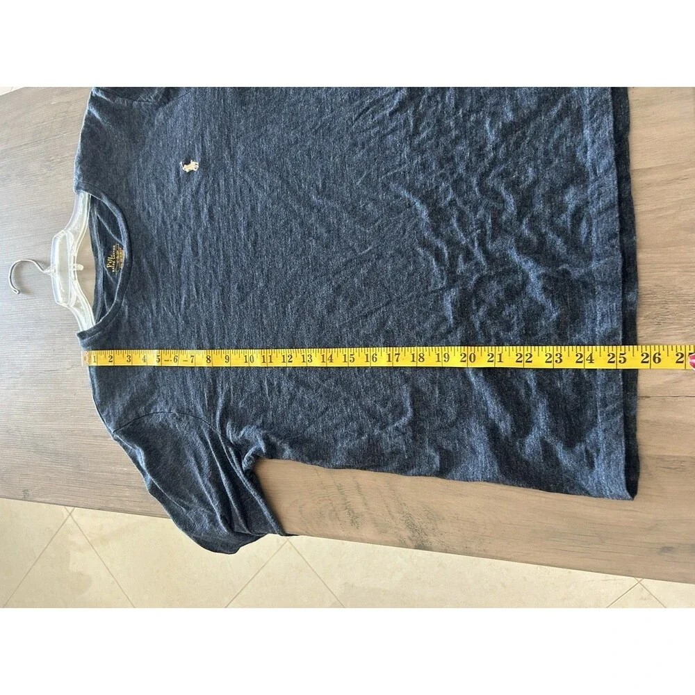 Polo Ralph Lauren Shirt Mens L Cotton Round Neck Pullover Custom Slim Fit Blue